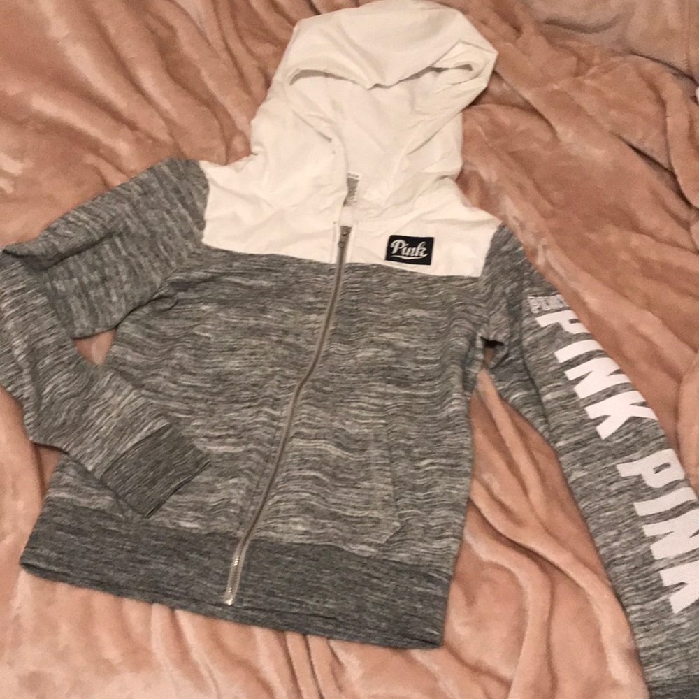 PINK zip-up sweater